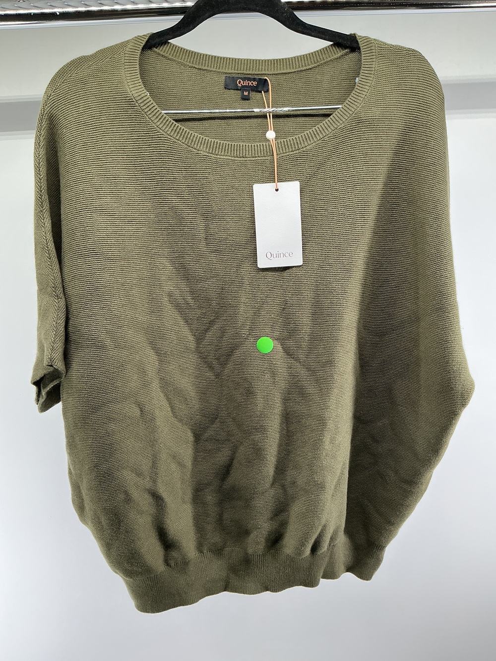 Lightweight Cotton Cashmere Link-Stitch Dolman Sweater